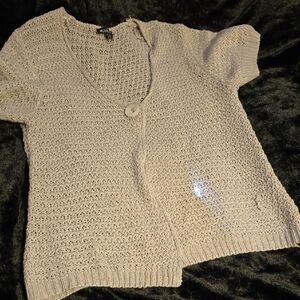 MARBLE Cream Short Sleeve Sweater